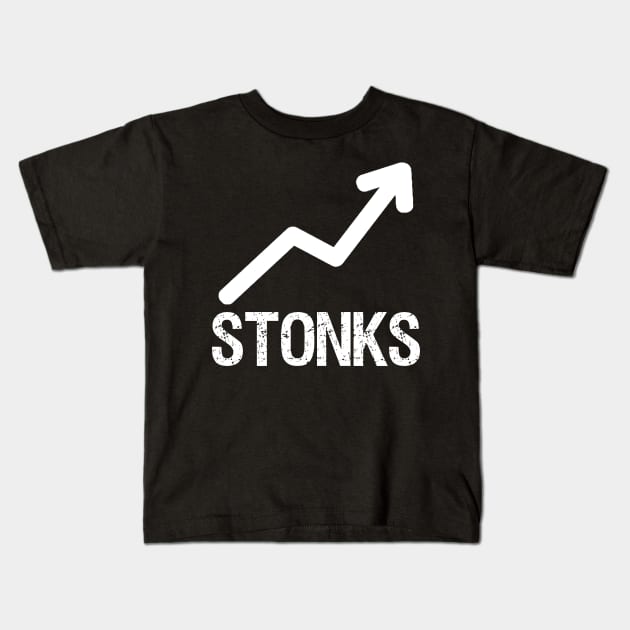 Stonks - Meme Stock Market Investing Kids T-Shirt by Styr Designs